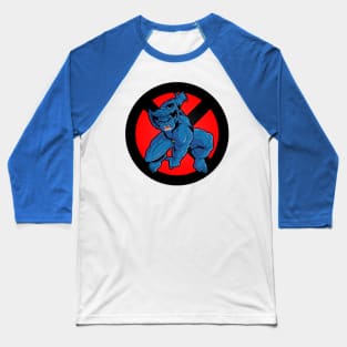 Blue Furry Guy Baseball T-Shirt